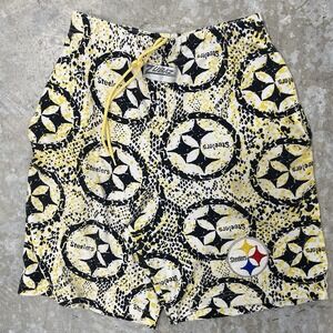 Pittsburgh Steelers Shorts Mens Small NFL Football Zubaz AOP‎ All Over Print